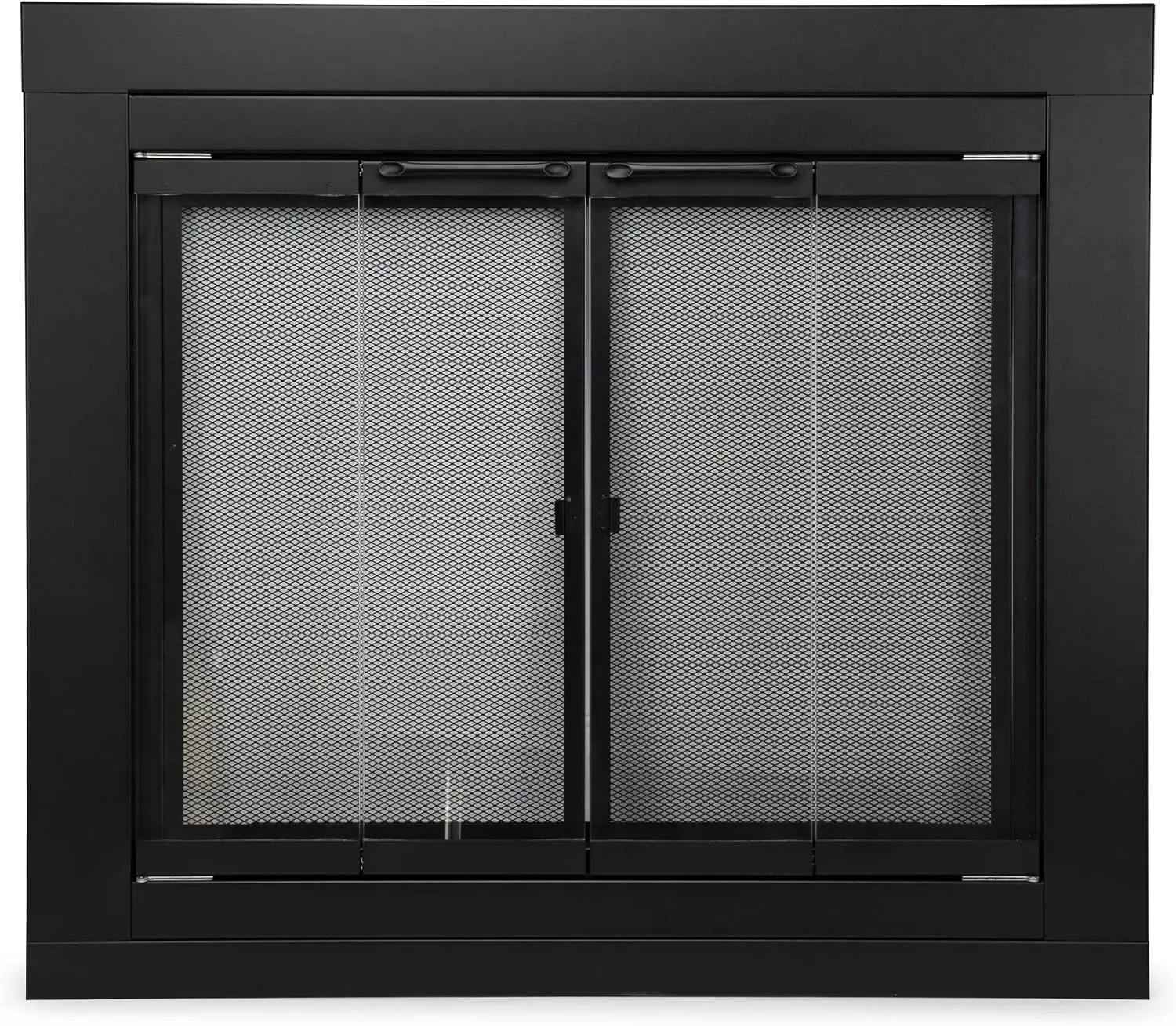 

Fireplace Glass Bi-fold Style Door, Black Finish, Medium, Decorative Fireplace Screen Door for Fireplace Accessories