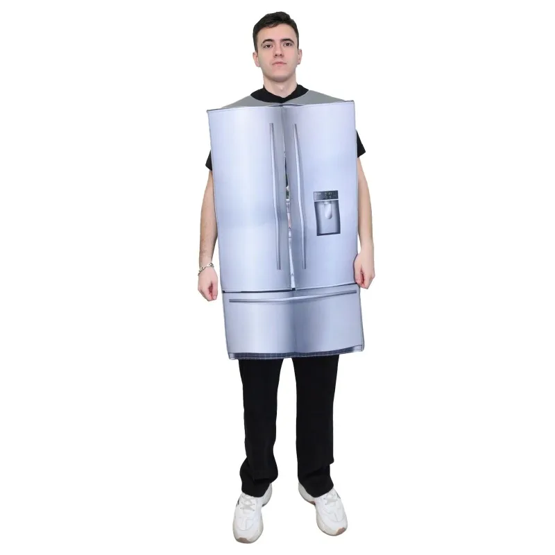Smart Fridge Costume Halloween Party Outfit Creative Cosplay Performance Dress