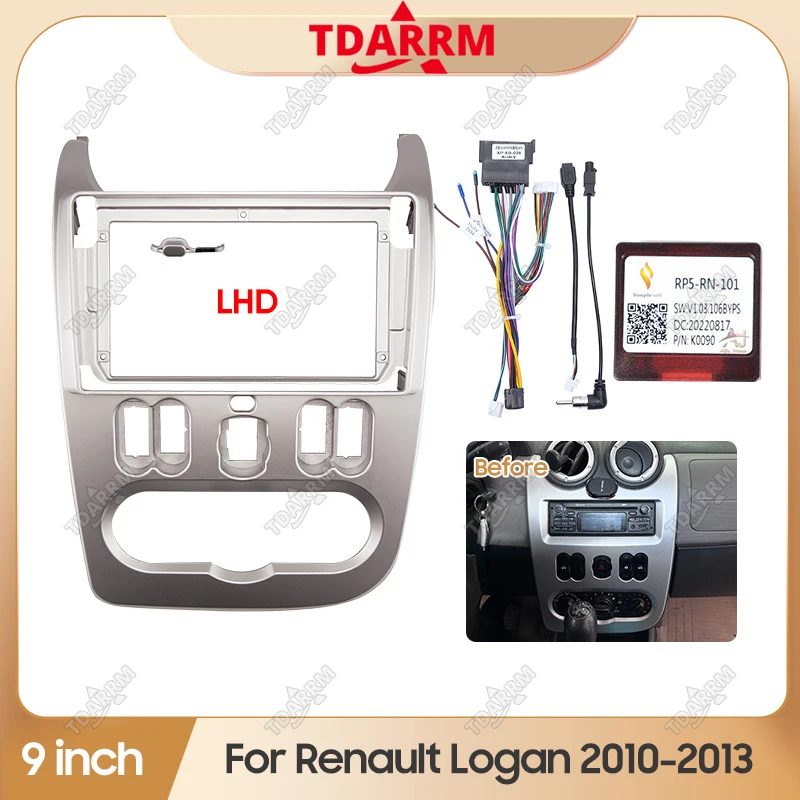 

Для RENAULT LOGAN 2010-2013 9-дюймовый LHD автомобильный радиоприемник Android стерео аудио экран мультимедийный видеоплеер навигационный жгут рамки