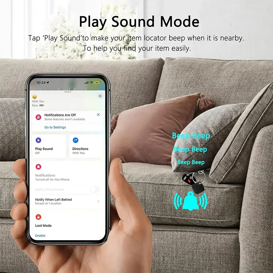 IOS 안드로이드 스마트 태그 GPS 트래커 글로벌 로케이터 블루투스 분실 방지 장치 아이폰용 구글 수하물 애완동물 자동차 키 찾기 썸네일 5