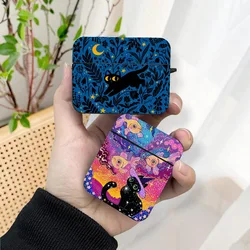 Kawaii Cat AirPods Case Black Wireless Bluetooth Earphone Case for Apple Airpods 1 2 3 Pro 2 Protective Case