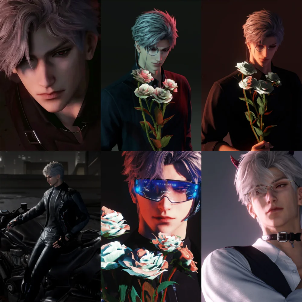 60Pcs/Set Love and Deepspace Sylus Qin Che Stickers Toy Waterproof Computer Mobile phone Luggage Sticker gift