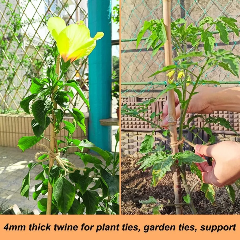 4mm Natural Jute Rope for Crafts, Garden, Climbing Plants & Packing