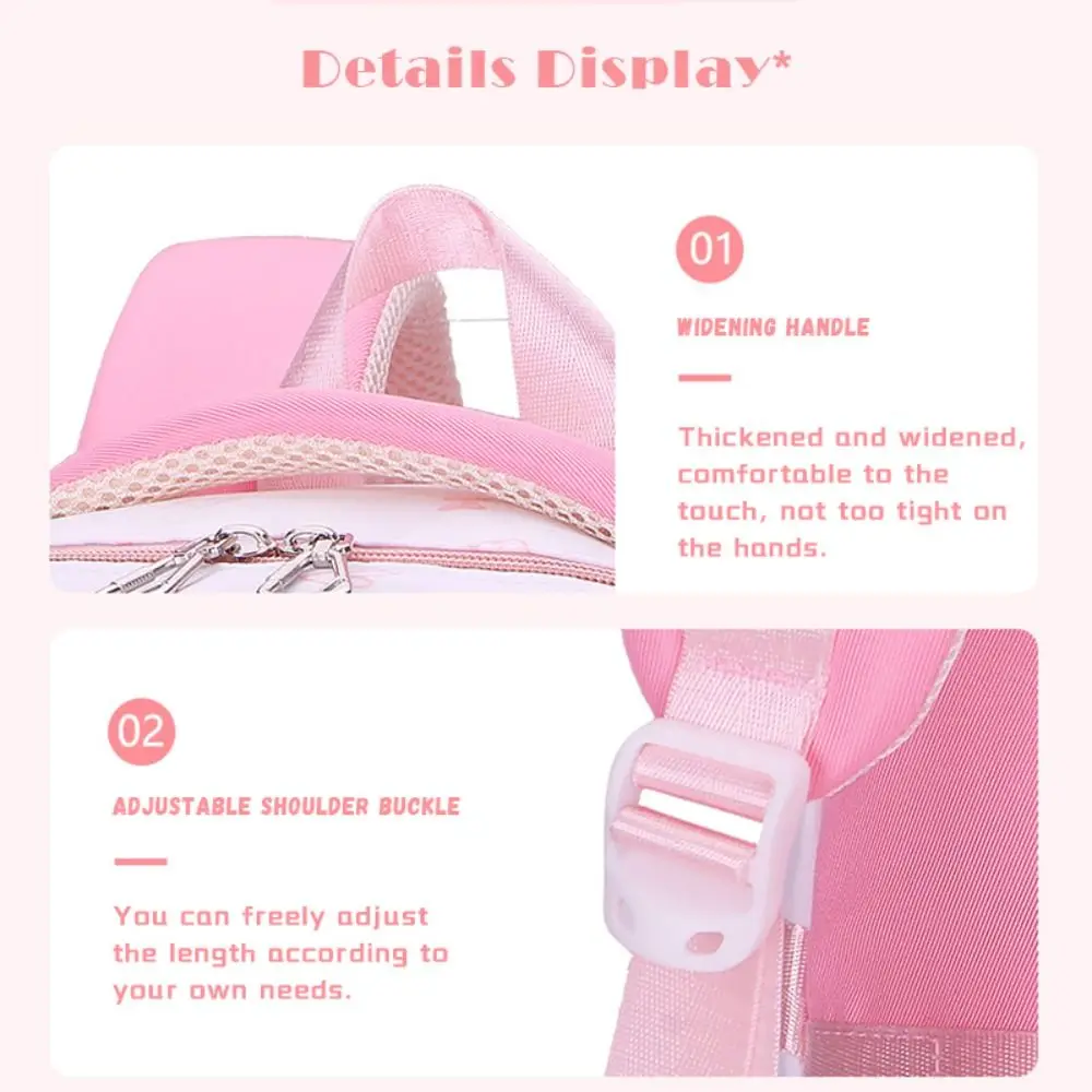 Simple Nylon Backpack with Pendant Large Capacity Schoolbag Alleviate Burden Waterproof Shoulders Bag School Office