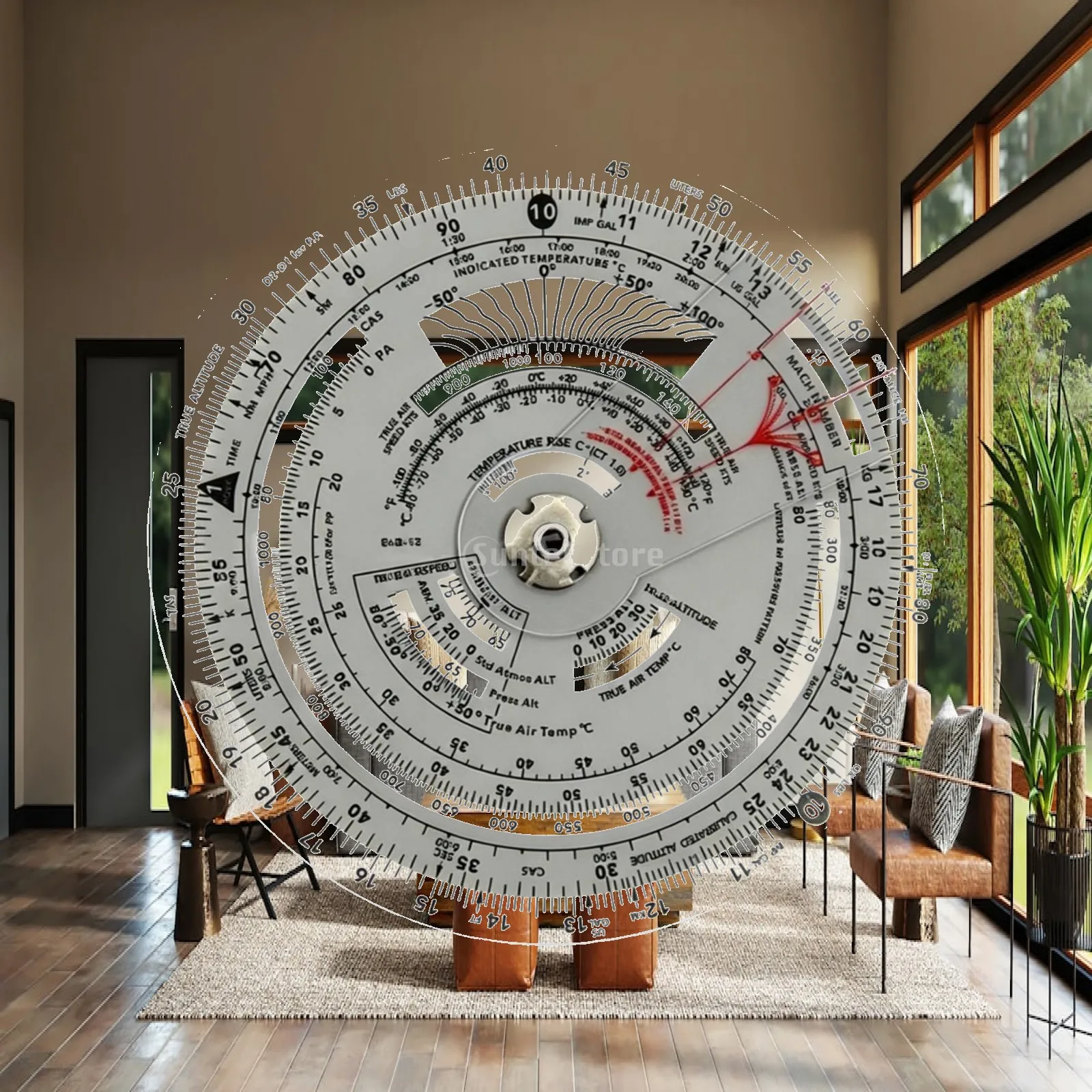 Plastic Navigation Ruler for Pilots Aviation Computer Circular Slide Rule Flight Planning Tool for Students Aviators