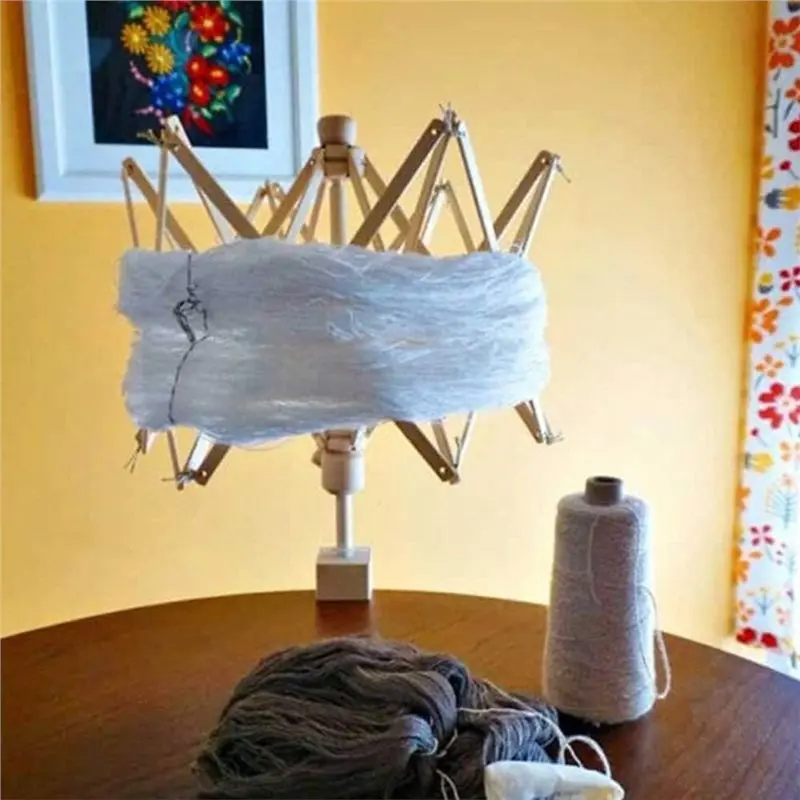 A69efor Winding Yarn Accessories, Wooden Yarn Umbrella Swift Yarn Swift, Cool Gift For Crocheters And Knitters Lover
