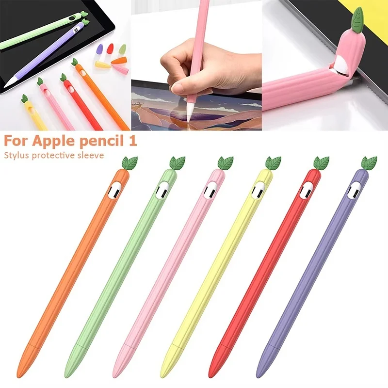 

Cute Vegetable Silicone Pencil Cover For Apple Pencil 1 2 Protective Cover Tablet Touch Stylus Pen For Pencil 2th 1th Generation