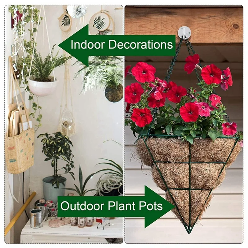 

Потолочные крючки Потолочные крючки для подвешивания растений, Металлические сверхмощные настенные вешалки для, включают профессиональные анкеры для гипсокартона, 4 шт.