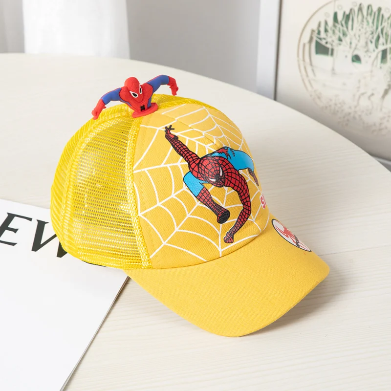 Disney Anime Cute Spiderman Kids Hats For Boys Girls Summer Autumn Baby Baseball Cap Children\'s Hip Hop Sun Hat Child Visor Caps