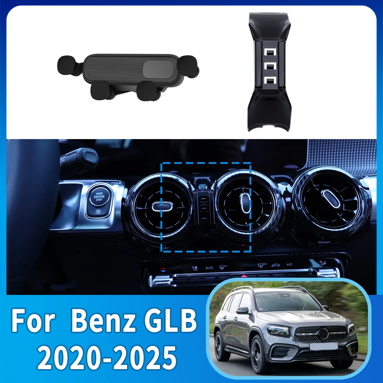 

GPS Bracket Car Mobile Phone Holder For Mercedes Benz GLB EQB X247 2020~2025 Navigation Stand Auto Accessories