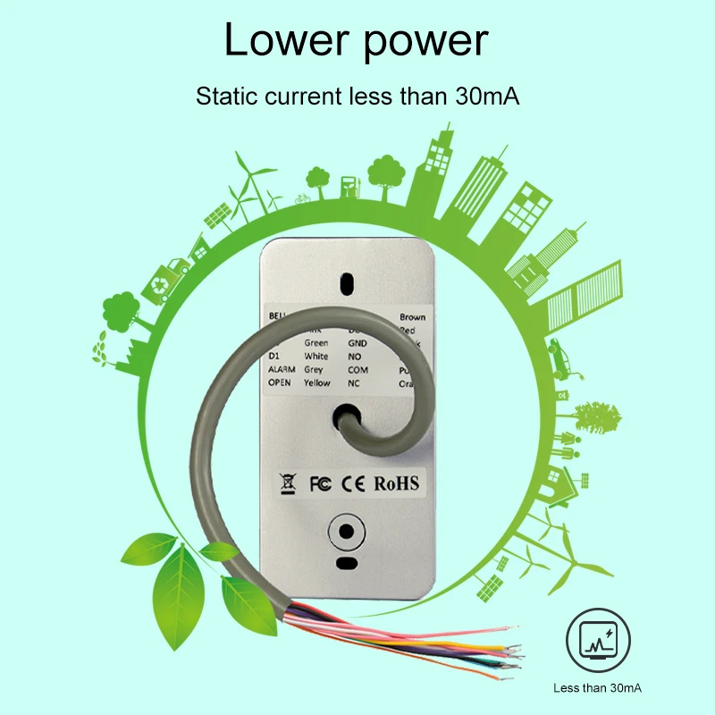 Retekess T-AC03 система контроля допуска к двери RFID IP68 Водонепроницаемая клавиатура Wiegand 26-битная с 2000 пользователями для домашнего офиса