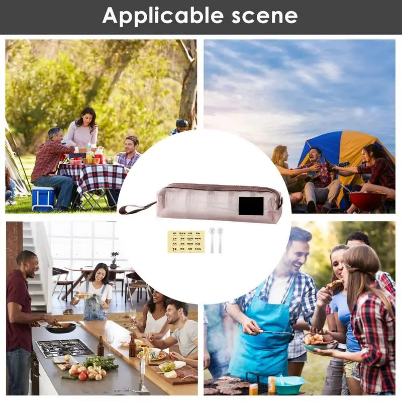 Travel Seasoning Container Travel Salt Jars Container Set Empty Seasoning Dispensers Portable Seasoning Shaker Can For