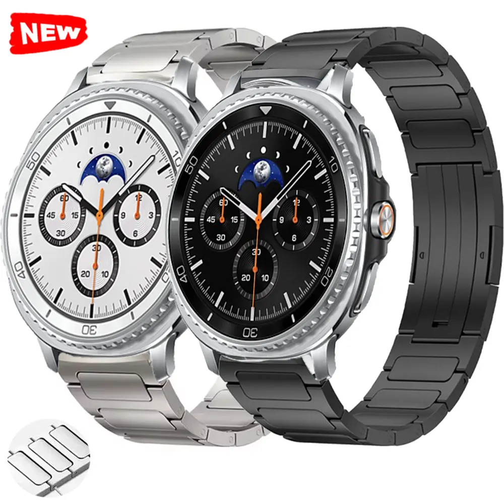 

Для Samsung Watch Ultra 1 2 47 мм ремешок титановый металлический браслет для Samsung Galaxy Watch 8 40 44 мм 8 классический деловой браслет