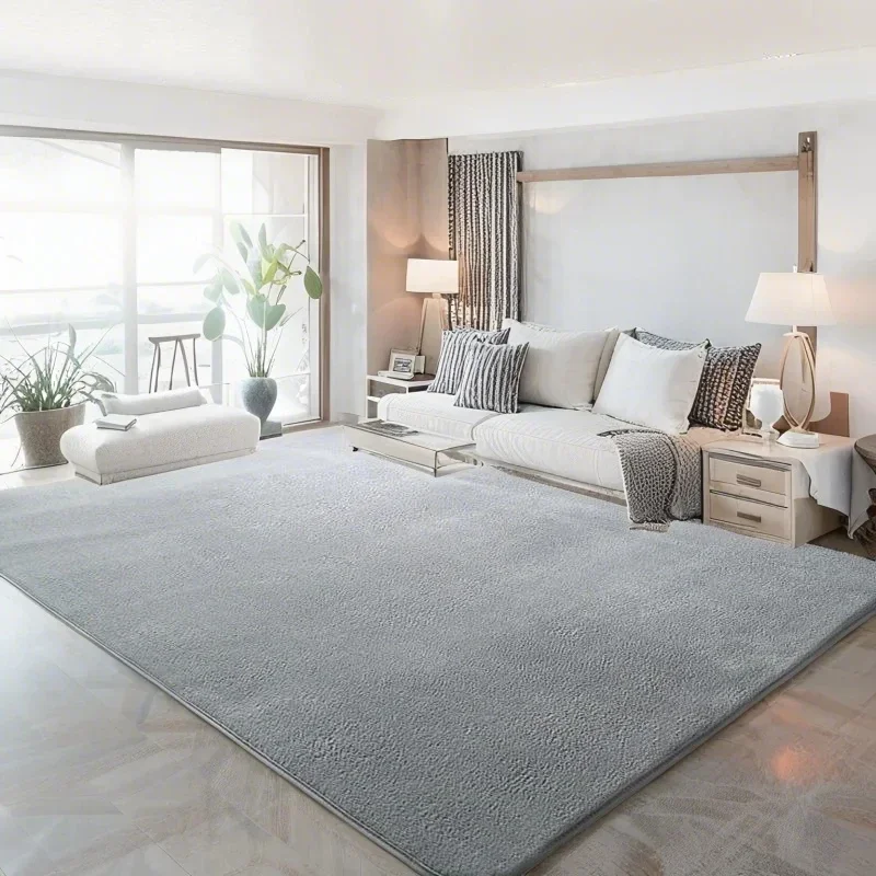 VIKAMA Modern Minimalist Living Room Rug Soft High-Resilience Bedroom Mat Children's Room Soundproof Carpet Home Decor
