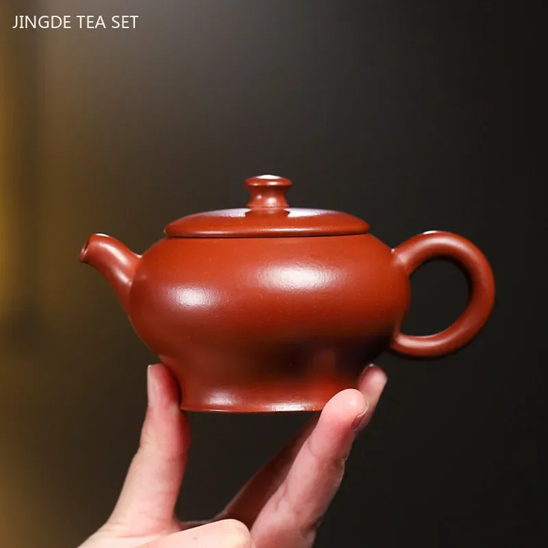 160ml Yixing Purple Clay Tea Pot Raw Ore Dahongpao Beauty Tea Infuser Handmade Customized Filter Teapot Tradition Zisha Teaware