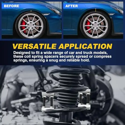 

8-Piece Adjustable Dual-Direction Coil Spring Spacer Kit 1 To 2 Inch Lift Or Lower For Automotive Struts And Shock Absorbers