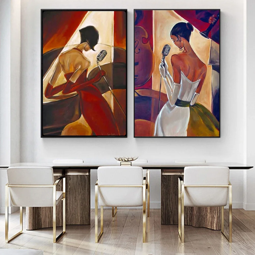 (No frame)Black White Portrait Canvas Wall Art Abstract Woman Face Painting Print Poster Living Room Office Decor Modern Canv