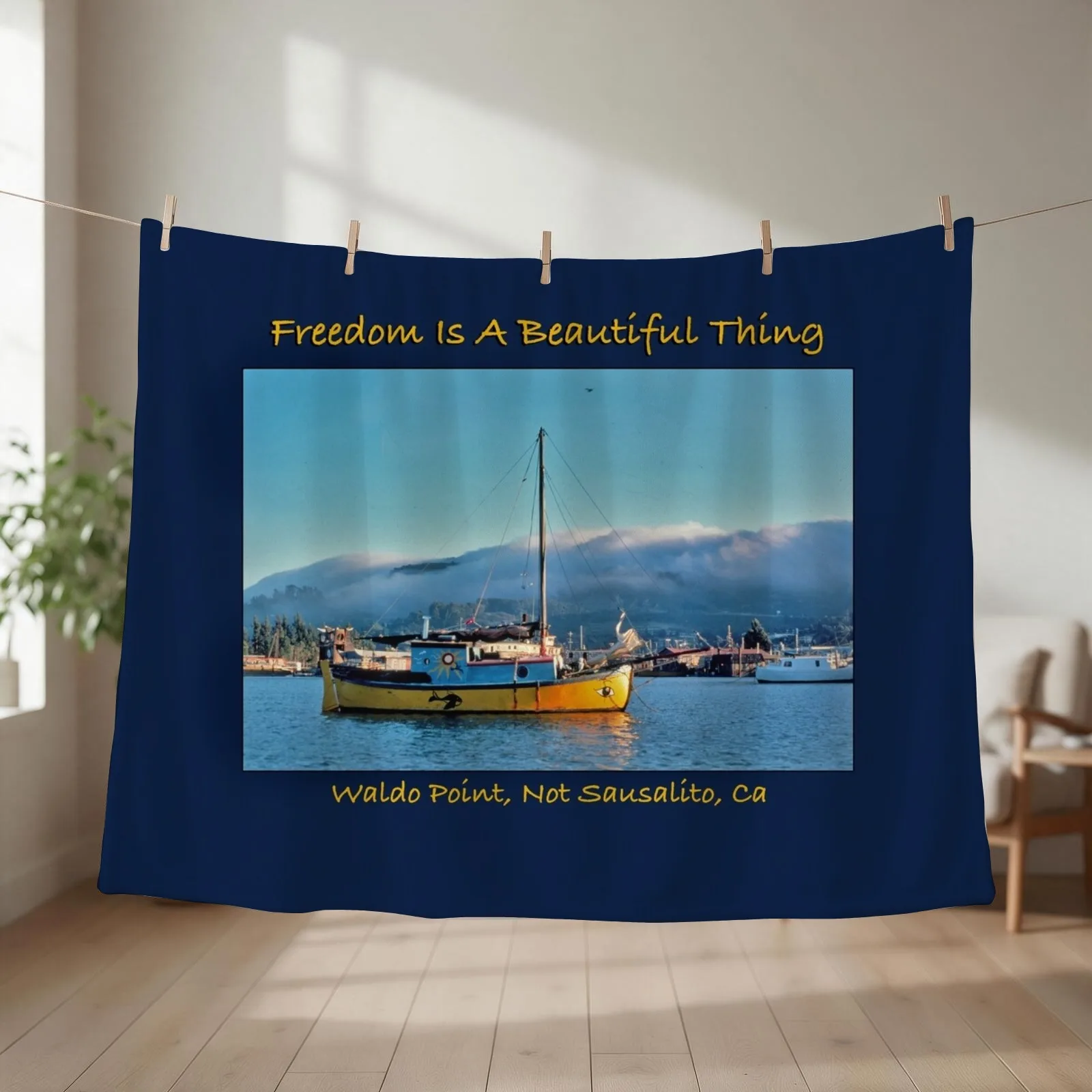 Freedom Is Beautiful Thing Throw Blanket couch cozy soft plush fuzzy picnic outdoor blanket