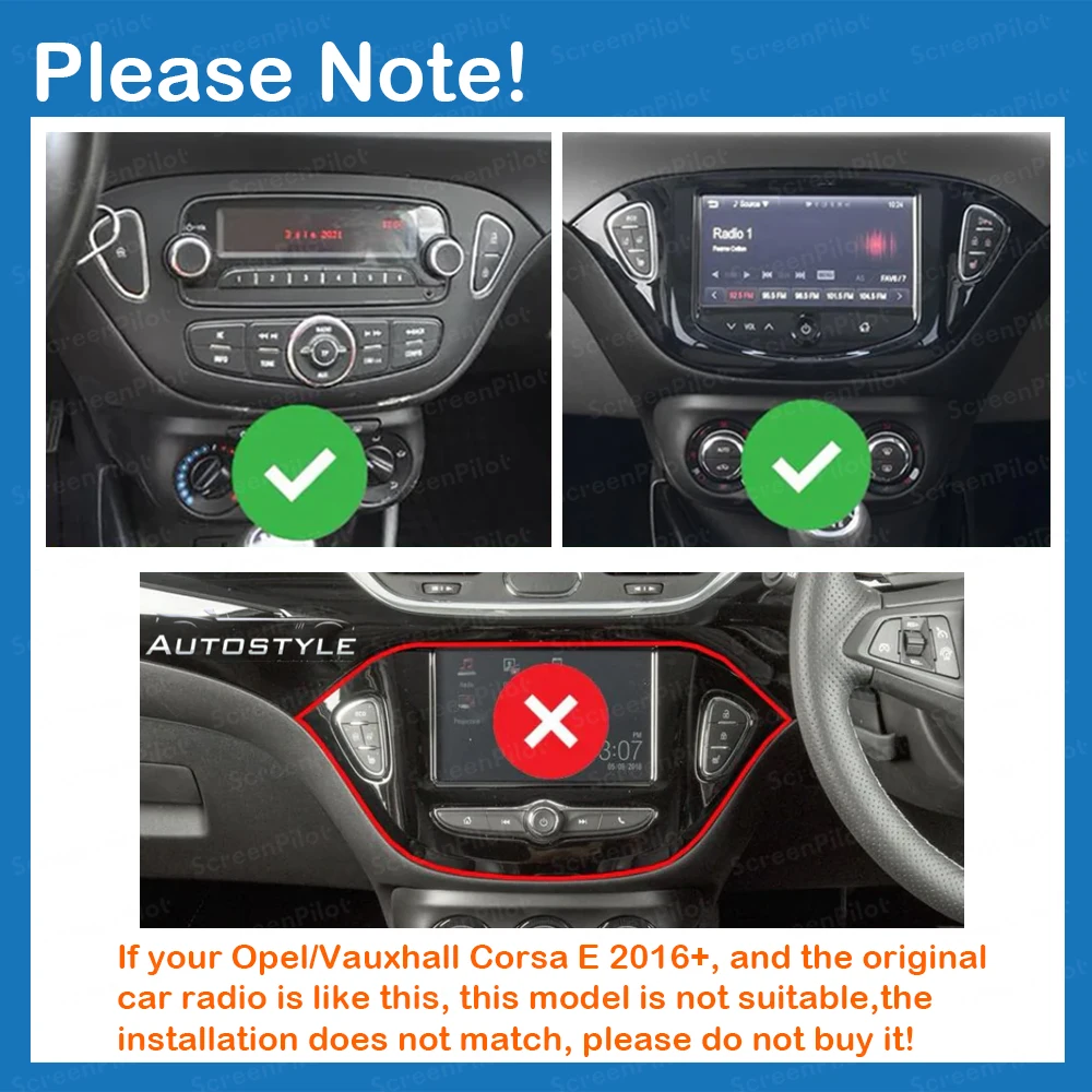 Android 16 Car Radio Stereo For Opel Adam 2013-2016 for Corsa E 2015 -2019 Multimedia Video Player GPS Navigation Touch Screen