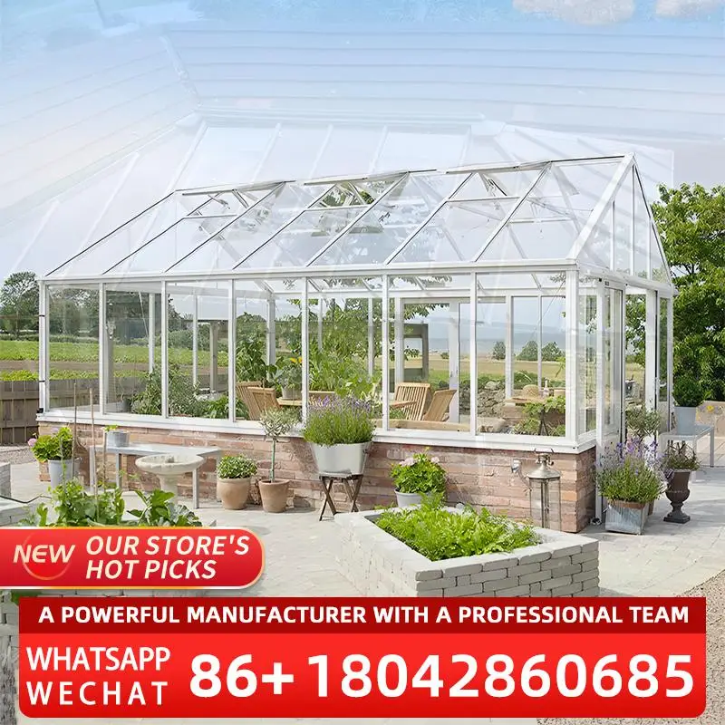 

Customized Aluminum Structure Model Glass Sun Room Awning Garden House for Sale in Western Markets Used for Outdoor Relaxing Par