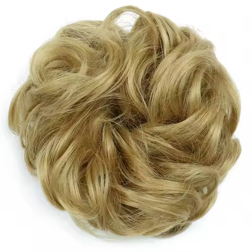 Azqueen Synthetic Messy Bun Chignon Donut Gary Brown Color Hair Bun Pad Elastic Hair Rope Rubber Band Hair Extensions - Image 18