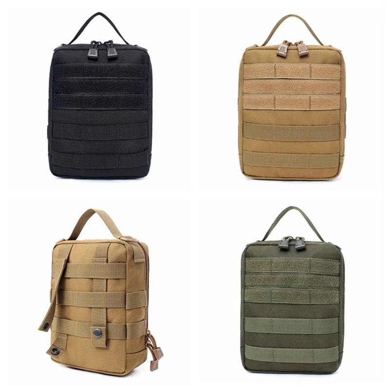 

Outdoor Tactical Handbag Nylon Hunting First Aid Survival Bag MOLLE Accessory Bag Medical Storage Waist Bag Tool Bag