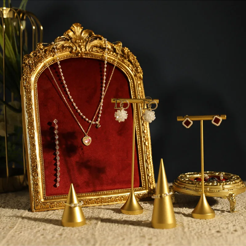 الرجعية إطار الصورة شكل مجوهرات عرض موقف أقراط قلادة المنظم رف مجوهرات مكافحة عرض الدعائم