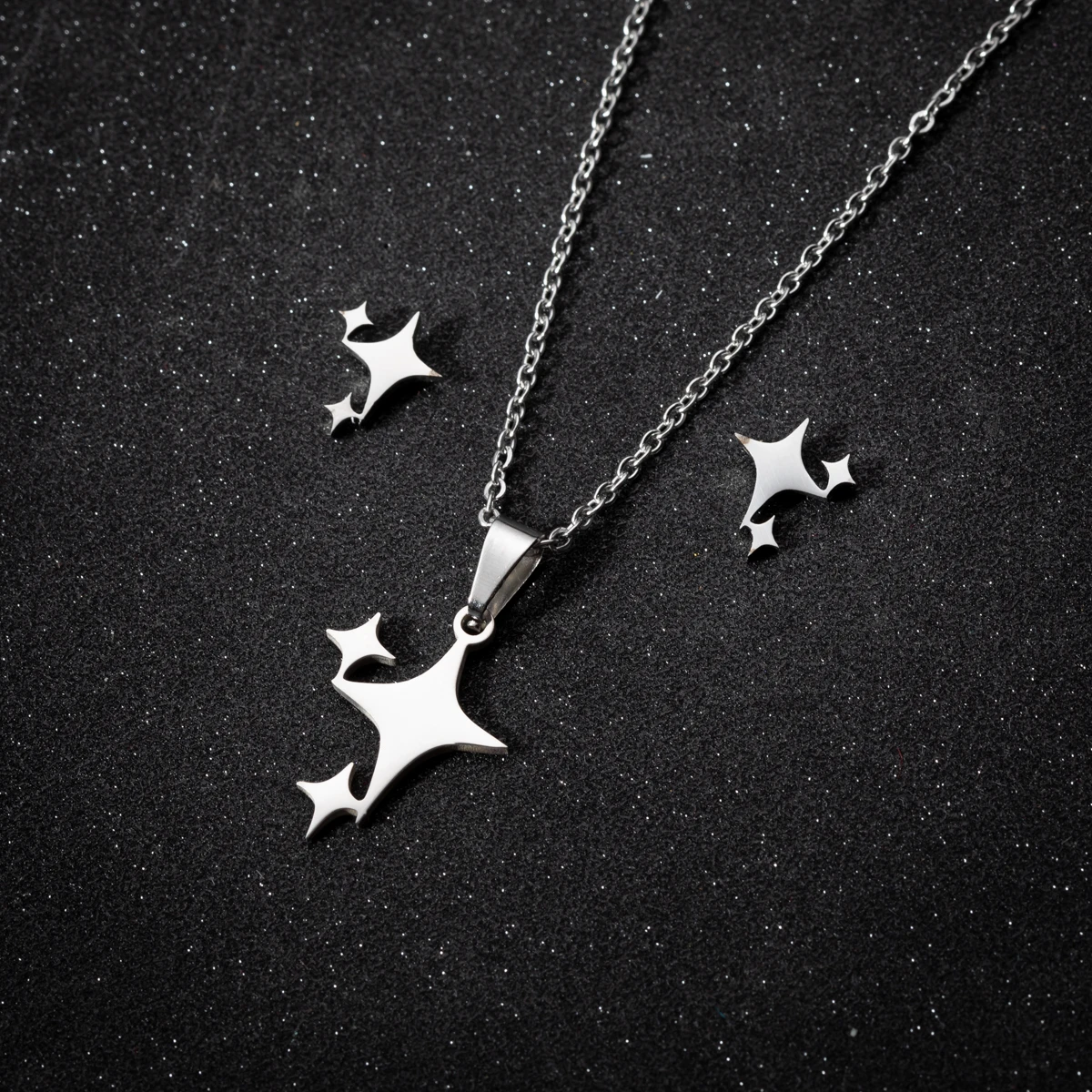 Fashion Tiny Star Moon Jewelry Accessories Set For Women Tragus Piercing Stainless Steel Necklace Romantic Gifts Joyas Mujer