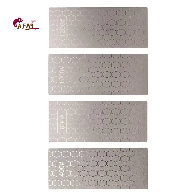 AEA9-4 Pcs Sharpening Plate Set, Sharpening Stone With Honeycomb Surface, 400/600/1000/1200 Grit