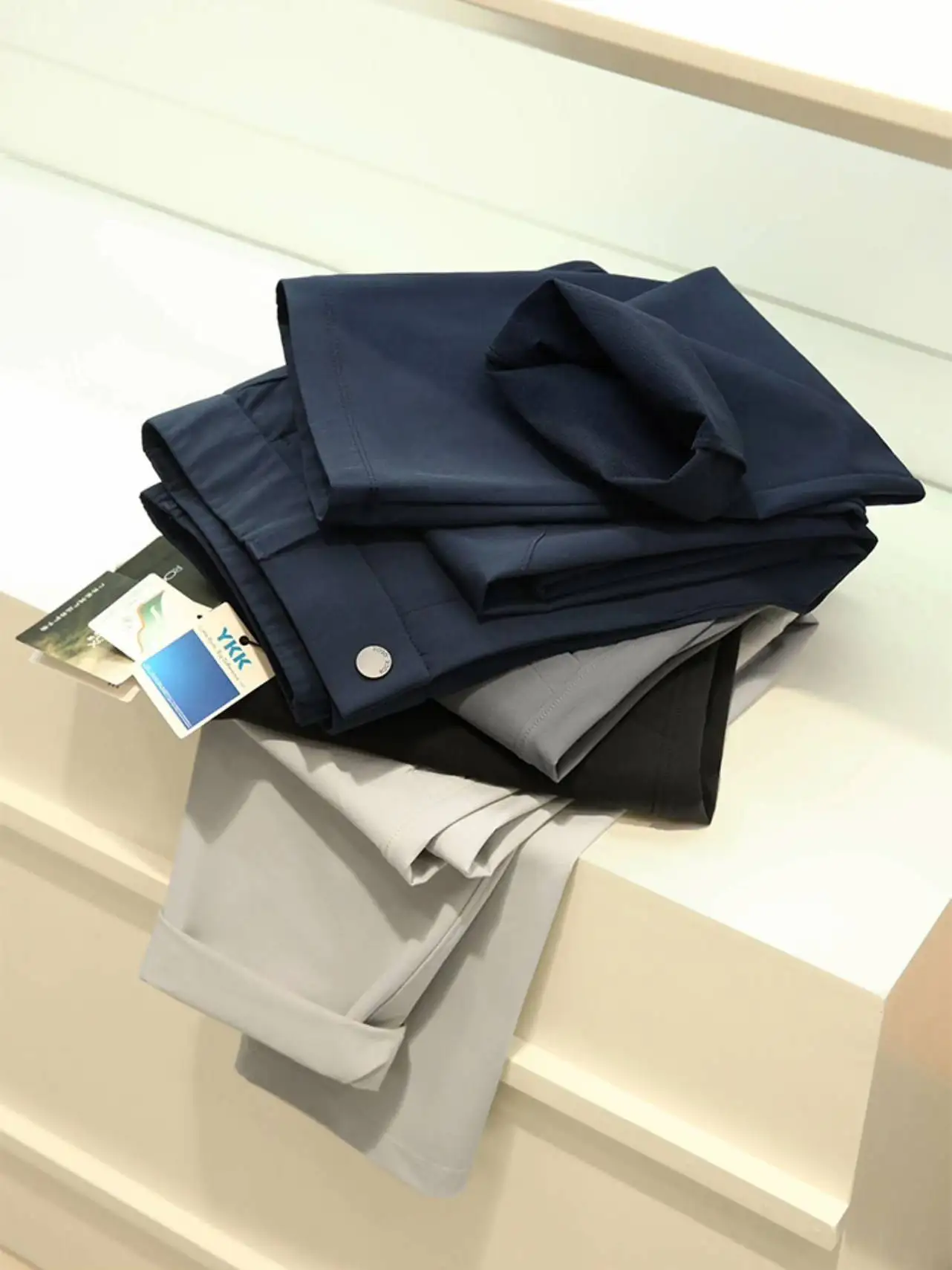 

Водонепроницаемые, грязеотталкивающие, дышащие брюки для повседневной носки, мужские повседневные брюки, весенне-летние брюки из полиэфирного волокна, прямые брюки