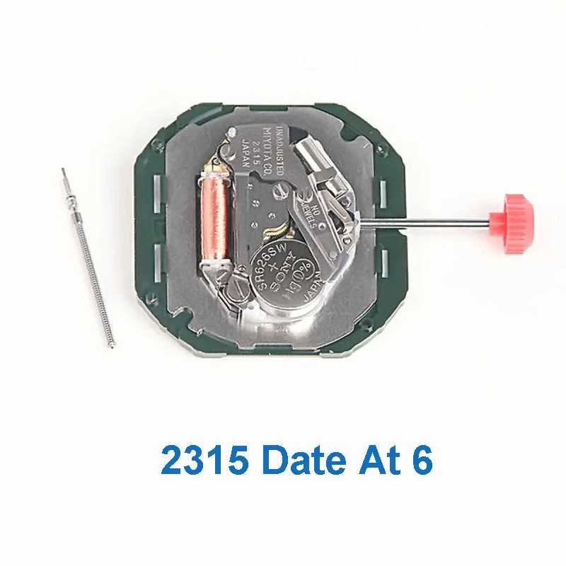 حركة ميوتا 2315 القياسية مع عرض التاريخ اليابان ثلاثة أيدي التقويم تاريخ حركة الكوارتز المعدنية
