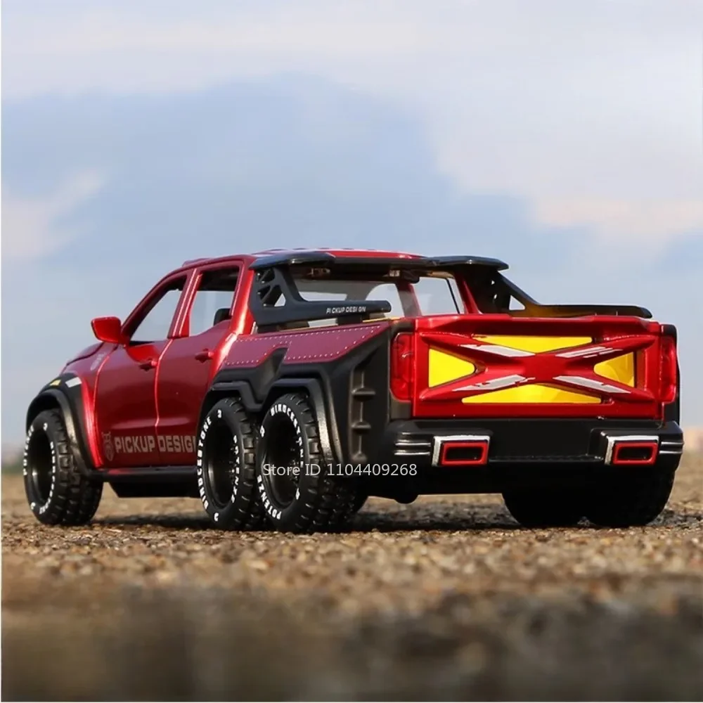 1:28 Scale X-Class Exy 6x6 U5000 ของเล่นรถเพลงดึงกลับประตูเปิด Off-road รุ่นรถเด็กของเล่นเพื่อการศึกษา