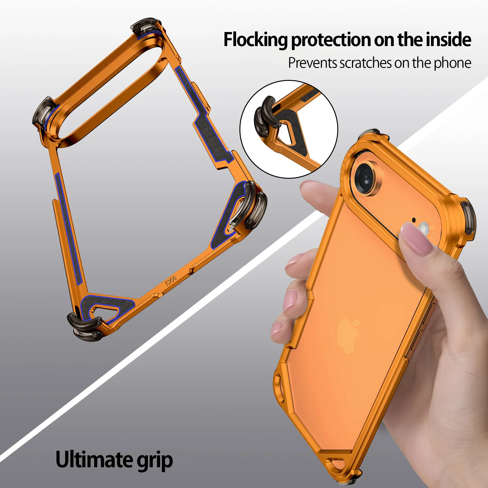 

Безрамный чехол Eary для iPhone 17, Air Magsafe, ультратонкий металлический противоударный чехол для телефона с защитой от падения, алюминиевый минималистичный корпус