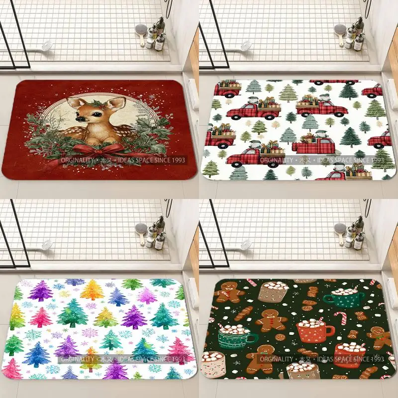 

Christmas Sweets Pattern Mat Living Room Decoration Home Sofa Non-Slip Carpet Study Bedroom Tatami Children'S Soft Floor Mat