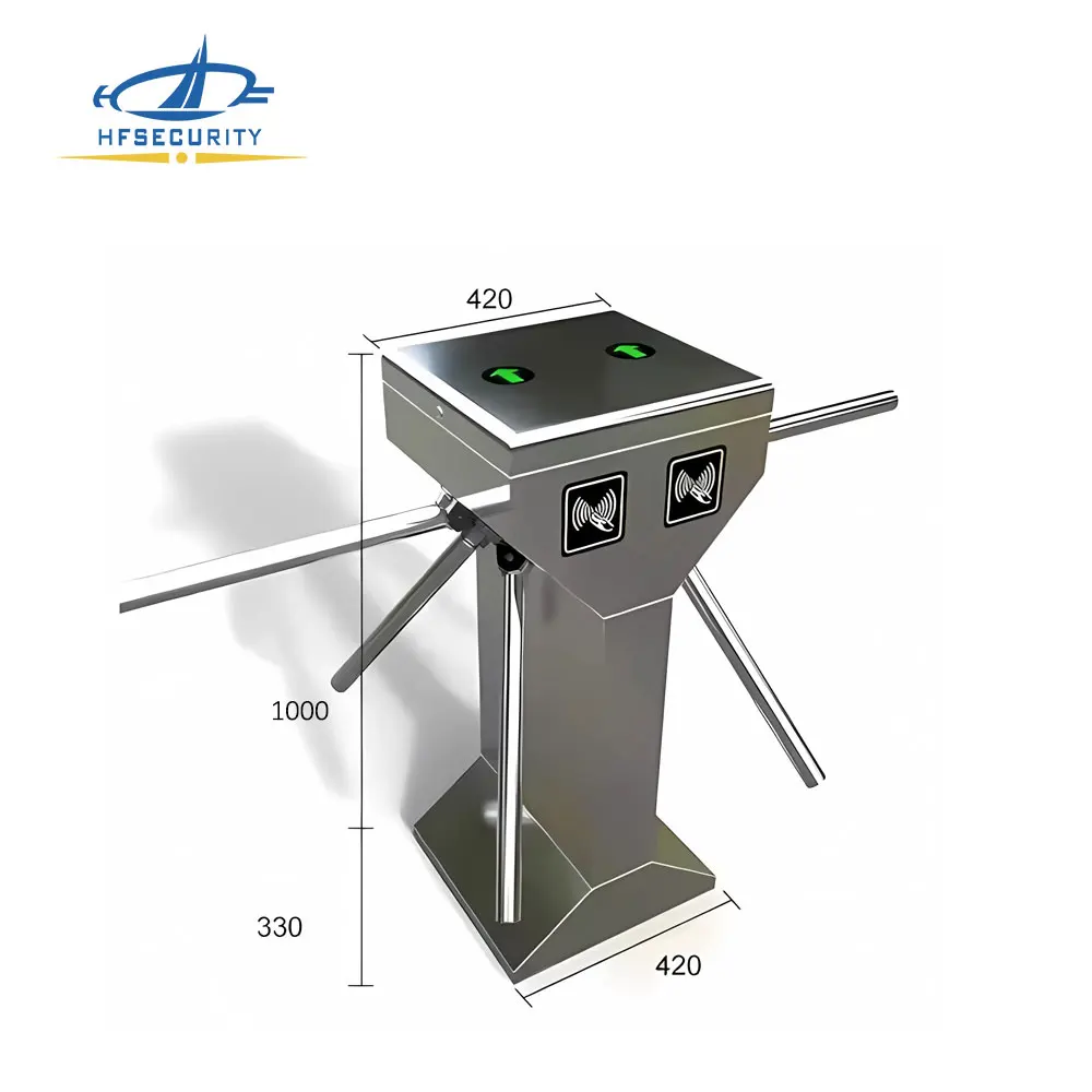 Vertical Double Movement Tripod Turnstile Access Control Device RS485 304 Stainless Turnstile Mechanism Gate
