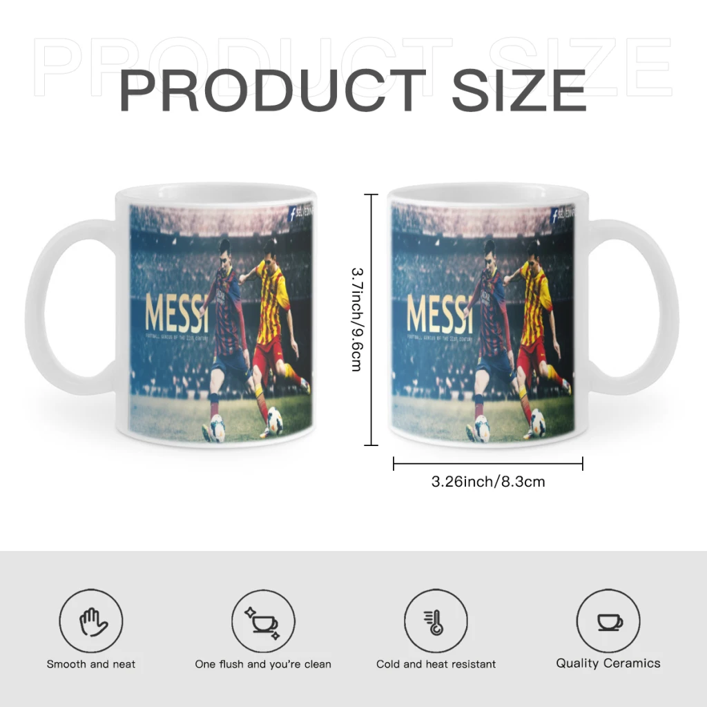 M-Messi Football Star tazze in ceramica tazze da caffè tazza da tè al latte ins tazza da colazione con farina d\'avena bicchieri da cucina