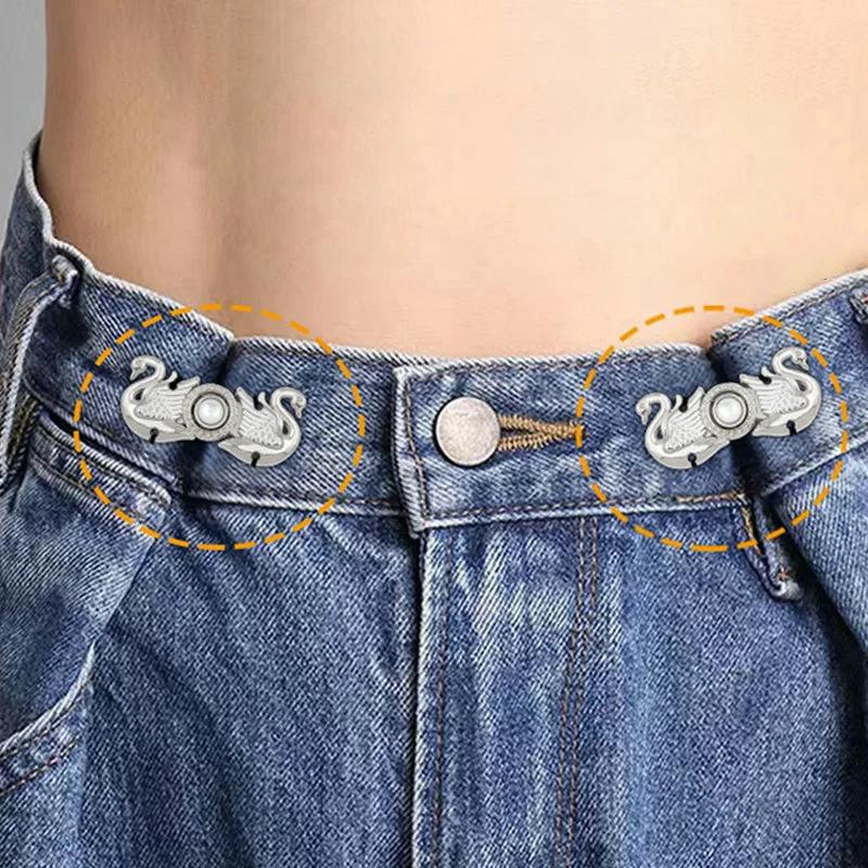 Women Skirt Pants Jeans Adjustable Waist Clip Metal Pins Clothing Accessories Sewing Women's Brooch Set Tighten Waist Brooches