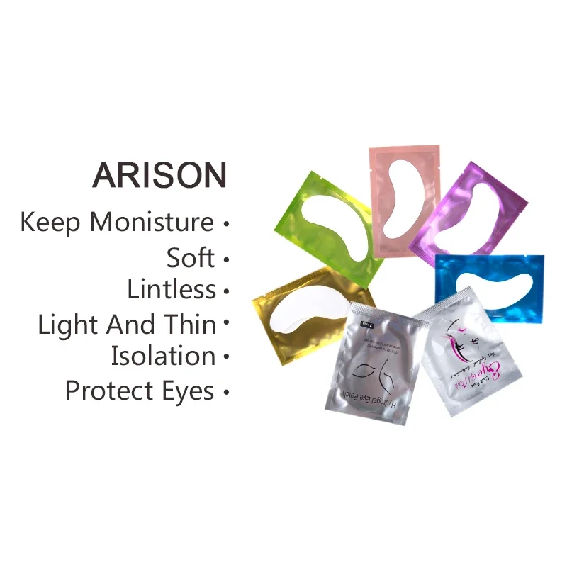 ARISON Eyelashes Patches Multiple colors Comfortable And Soft Patches For Eyelashes Extension High Quality Makeup Tools