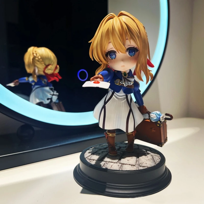 

17.5cm Violet Evergarden Cute Q Version Anime Collectible Model PVC Desktop Decoration Holiday Gift Toy Ornament