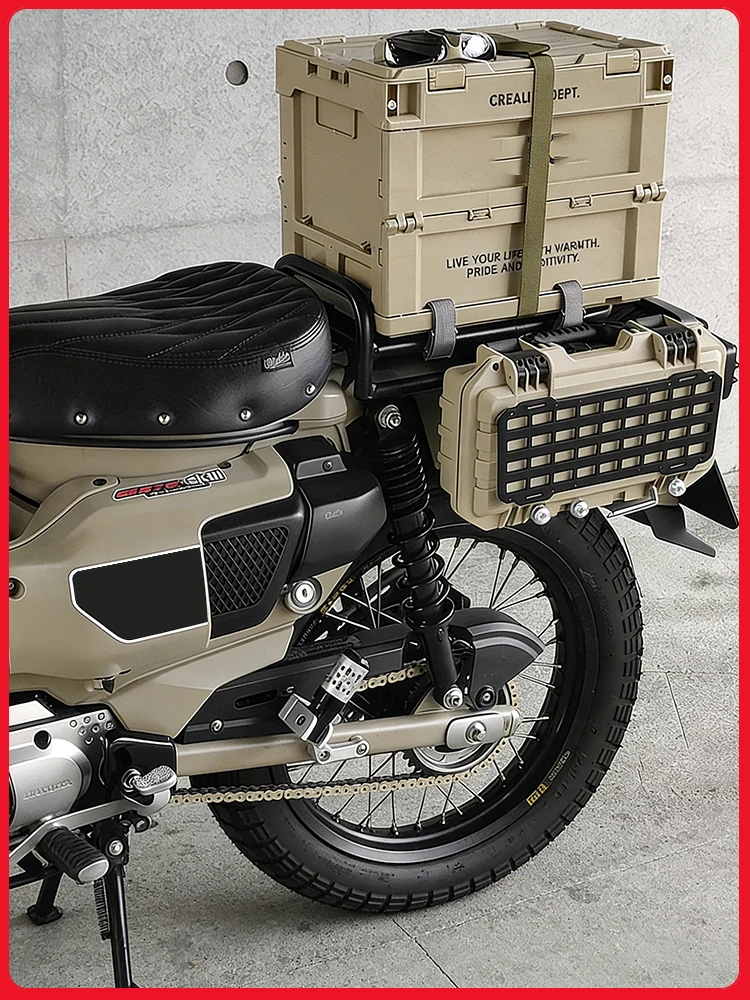 Motorcycle Tactical Storage Box - Aluminum Alloy - usage example
