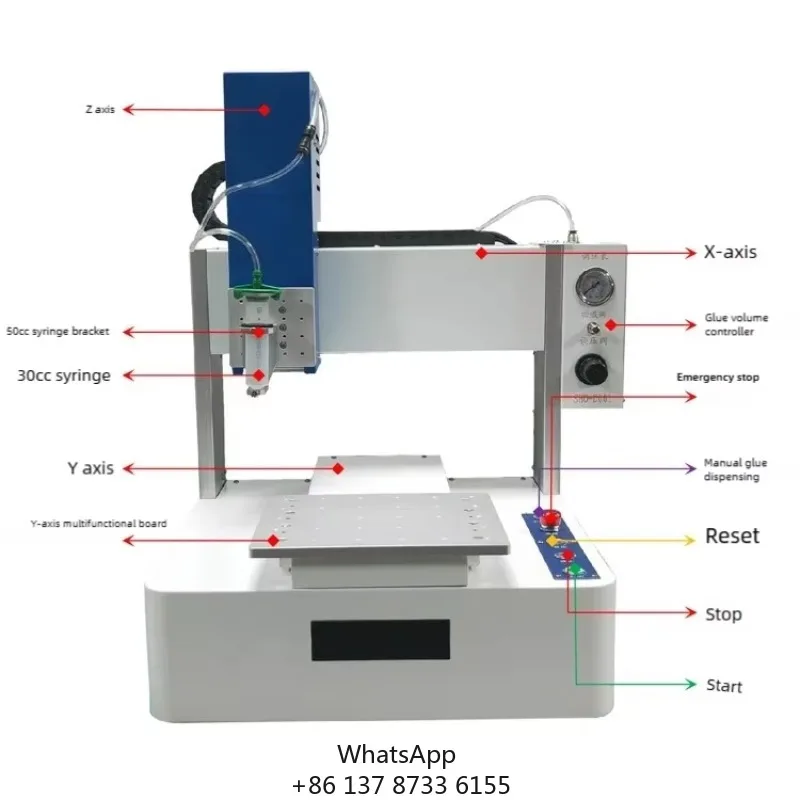 High Precision 3 Axis Automatic Desktop Needle CNC UV PU Silicone Ab Hot Melt Glue Dispensing Dispenser Machine Robots