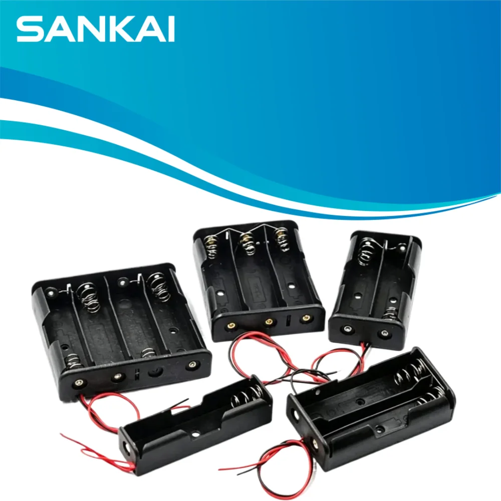 18650 Battery Storage Case 1/2/3/4 Slot, Holder Box with Pre-Wired Cables for Arduino