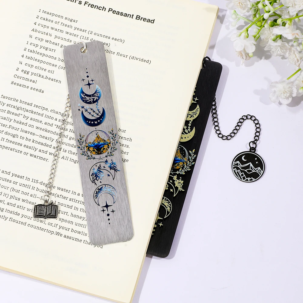 Fantasy Acotar Moon Mountain Bookmark Mystical Fantasy Literature Charm Book Accessory Fantasy Gift for Friends Literary Gift
