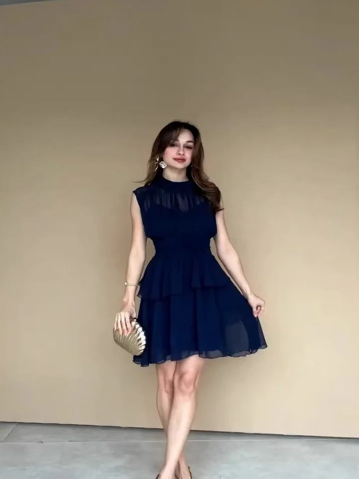 تنورة كعكة Ele round Ne Svel Dr Waist Cinched ort A-Line Dr للتاريخ والارتداء اليومي عالي الخصر ort Dr #4