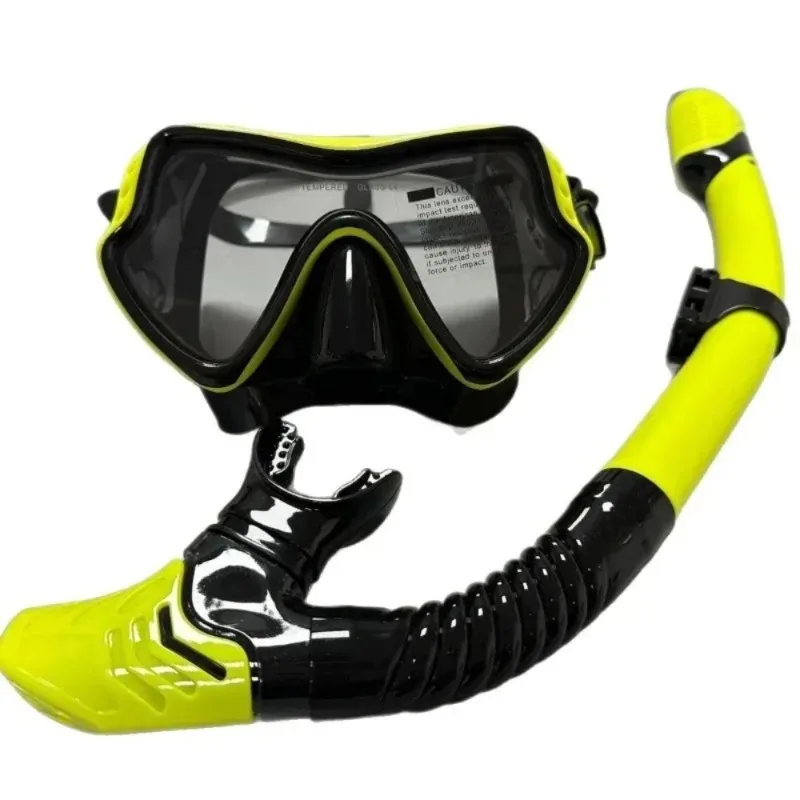 Snorkel Set, Men's and Women's New Large-frame Silicone Mask, Snorkeling Mask, Diving Glasses.