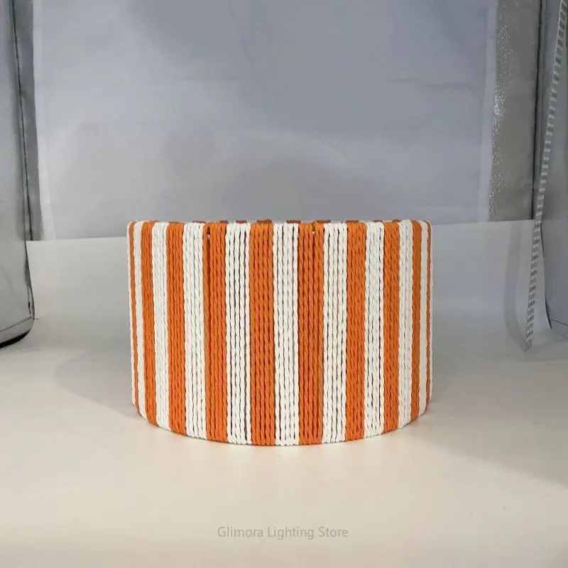 Handwoven Lampshade for Villa, Creative DIY Natural Fiber Cover for Pendant Light, Boho Artisan Replacement Shade for Home Decor