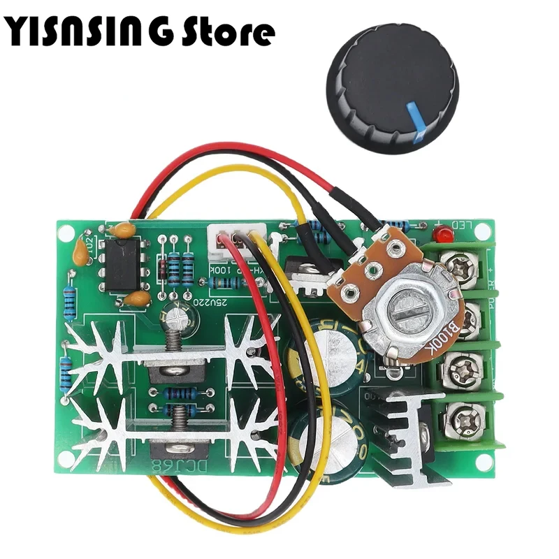 Controle De Velocidade Do Motor PWM, Interruptor Controlador De Velocidade Do Motor, Regulador De Tensão Atual, Módulo De Acionamento De Alta Potência, DC 10-60V, 20A