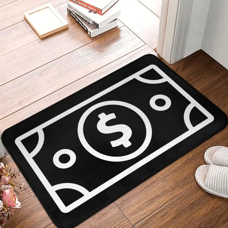 Custom American Money Dollar Bill Floor Door Bathroom Kitchen Mat Anti-Slip Indoor Doormat Garage Entrance Rug Carpet Footpad