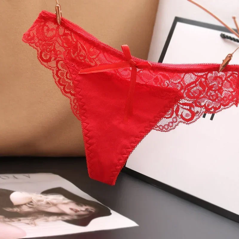 Tanga Sexy multicolor para mujer, bragas florales de encaje de tiro bajo, lencería íntima, ropa interior cómoda para mujer, Tanga sólida, pantalones cortos para mujer