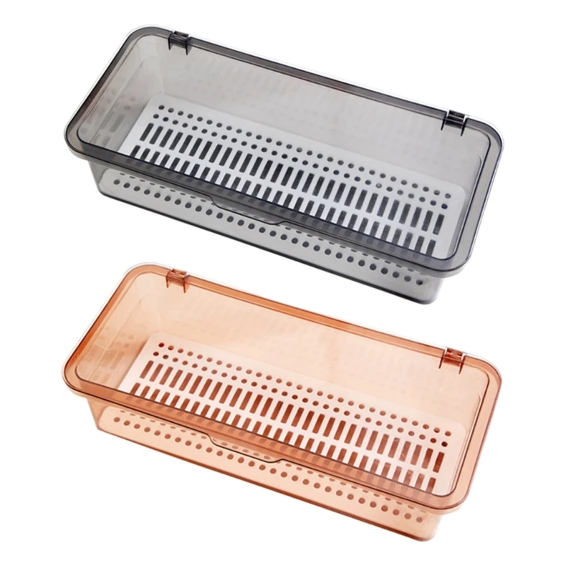 23GA Hygienic Chopsticks Dryer Box Ventilated Base Dustproof Cover Portable Utensils Storage